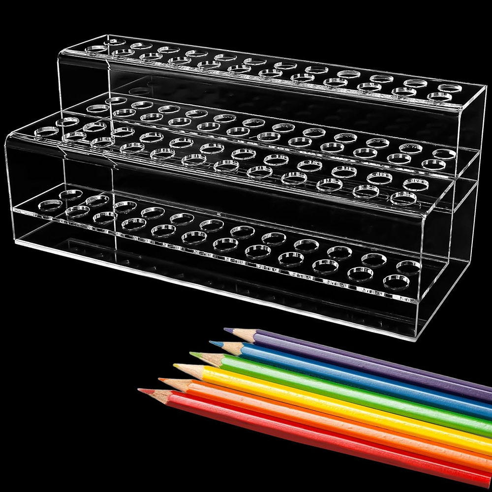 Pegboard Office Organizer - Прозрачный акриловый держатель для ручек, 48